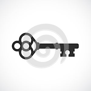 Old key vector icon