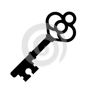 Old key vector icon