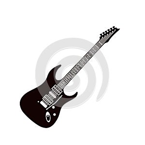 Electric guitar vector illustration.