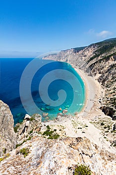 Untouchable beach by an azure sea