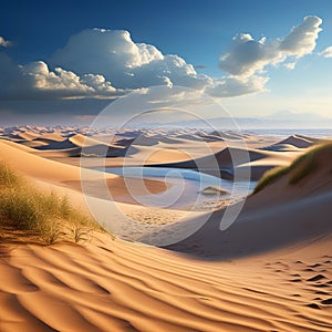 the untouched beauty of summer sand dunes free from human presence trending on artstation sharp