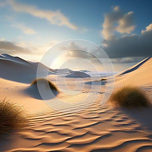 the untouched beauty of summer sand dunes free from human presence trending on artstation sharp