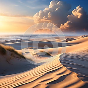 the untouched beauty of summer sand dunes free from human presence trending on artstation sharp