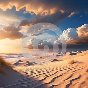 the untouched beauty of summer sand dunes free from human presence trending on artstation sharp