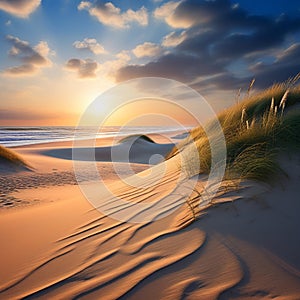 the untouched beauty of summer sand dunes free from human presence trending on artstation sharp