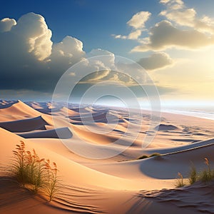 the untouched beauty of summer sand dunes free from human presence trending on artstation sharp