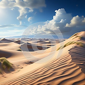 the untouched beauty of summer sand dunes free from human presence trending on artstation sharp