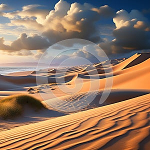 the untouched beauty of summer sand dunes free from human presence trending on artstation sharp