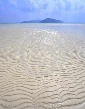 Untouched tropical beach on Koh Samui island.