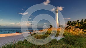 Untouched tropical beach and Lighthouse, Florida