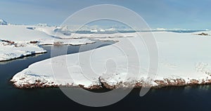 Untouched wilderness Antarctica winter landscape photo