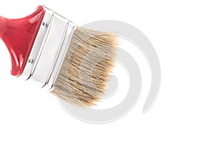 Unused clean paint brush isolated on white with copy space