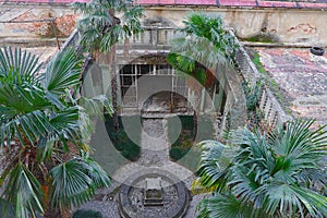 Unused and desolate small courtyard