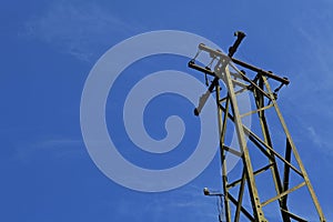 Unused electric pole, power pole