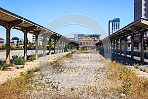 Unused Loading Platform At Train Station