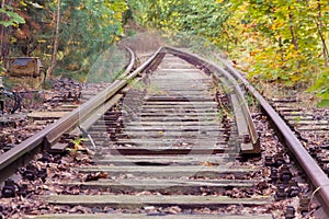 Unused old railway tracks