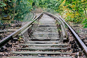 Unused old railway tracks