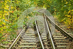 Unused old railway tracks
