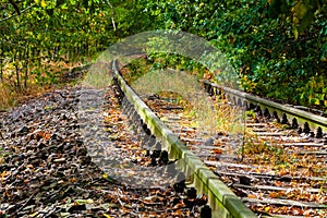 Unused old railway tracks