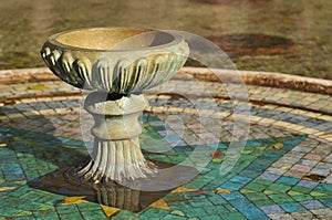 Unused stone fountain