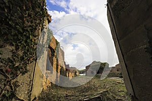 Unused, untidy, unkept, derelict site of the Porth Wen Brickworks on Anglesey