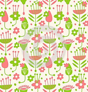 Unusial seamless floral pattern