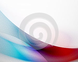 Unusual abstract red and blue wave