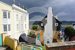 Unusual architecture in Portmeirion in North Wales