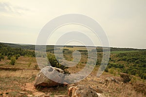 Unusual beautiful big old boulders