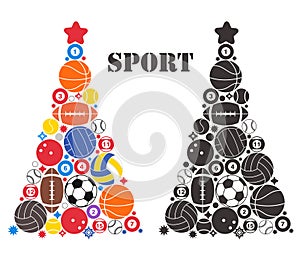 Inusual árbol de navidad. deporte 