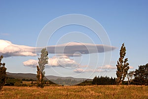 Unusual cloud formation over Tongariro National Park