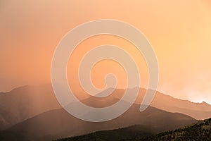 Unusual clouds over mountains of Colorado