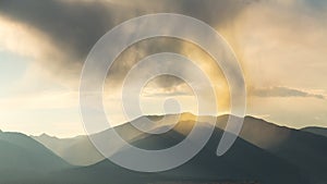 Unusual clouds over mountains of Colorado