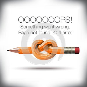 Unusual error 404 page not found graphic