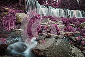 fabulous view of a beautiful waterfall