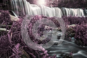 fabulous view of a beautiful waterfall