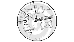 Floorplans. Unusual floorplan. Unique house plans. Unusual shape apartment floor plan. photo