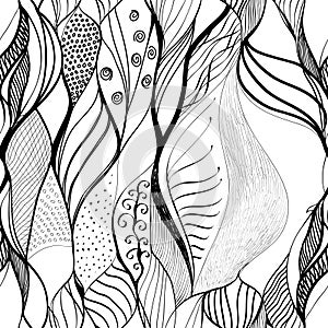 Unusual hand drawn graphic seamless pattern