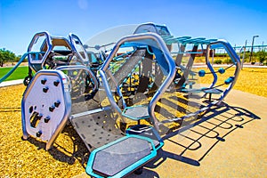 Unusual Kid`s Playground Equipment At Public Park