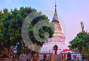 The Chedi of Wat Ket Karam with leaning finial, Chiang Mai, Thailand