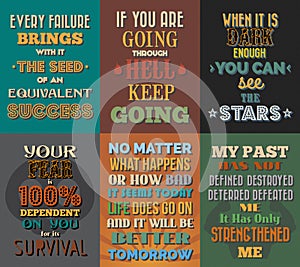 Unusual motivational and inspirational quotes posters. Set 1.