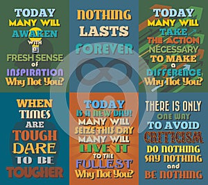 Unusual motivational and inspirational quotes posters. Set 5.