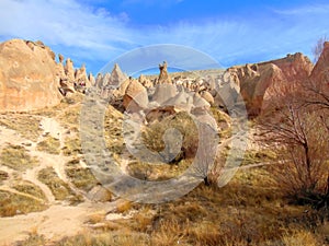 Unusual natural rock formations in Turkey