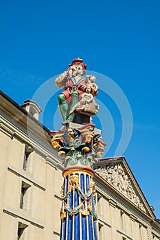 Unusual Ogre Fountain in Bern Switzerland