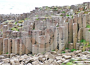 Unusual rock formation at Giant`s Causeway