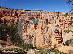 Unusual rock formations created by nature of Zion National Park Utah