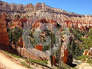 Unusual rock formations created by nature of Zion National Park Utah