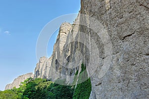 Unusual Rock Formations known as Penitents, Les Mees, France photo
