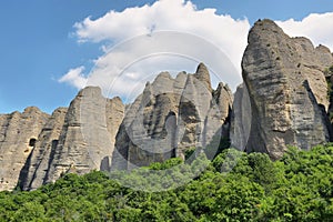 Unusual Rock Formations known as Penitents, Les Mees, France photo