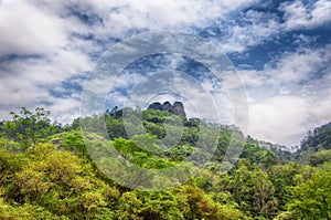 Unusual rock formations wuyishan china